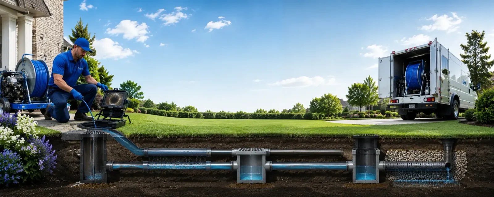 Outdoor drain cleaning information for Rowan, IA
